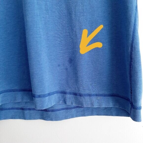 LULULEMON Athletic Short Sleeve Tee Crewneck Bright Blue T-Shirt Sz 10 Flawed - Picture 2 of 8